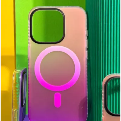 Чехол накладка WAVE Matte Gradient MagSafe iPhone 15 Pro Max Розовая/Фиолетовая