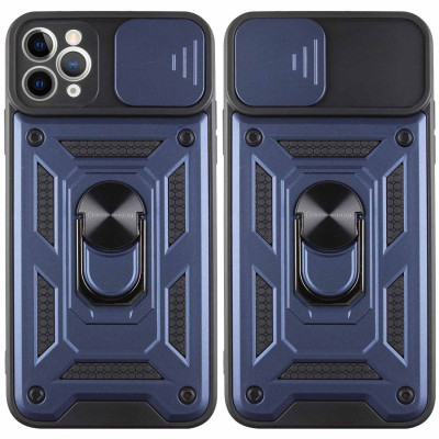 Чехол накладка Serge Ring Camshield IPhone 12/12 Pro Синяя