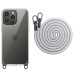 Чехол Накладка Transparent with Straps iPhone 12/12 Pro Светло-серая (Grey)