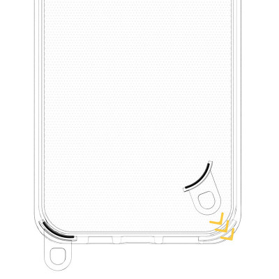 Чехол Накладка Transparent with Straps iPhone 13/ iPhone 14 Бежевая (Clay)