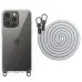 Чехол Накладка Transparent with Straps iPhone 14 Pro Max Светло-серая (Grey)