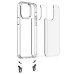 Чехол Накладка Transparent with Straps iPhone 15 Светло-серая (Grey)