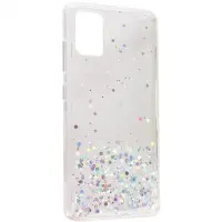 Чехол накладка Star Glitter Samsung A325 (A32) Прозрачная