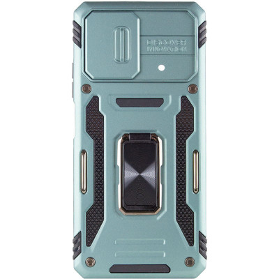 Чехол накладка Camshield Army Ring Xiaomi Poco X5 Pro Зеленая /Light Green