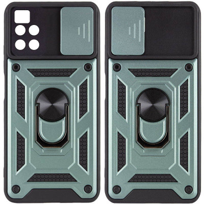Чехол накладка Serge Ring Camshield Xiaomi Redmi 10 Зеленая