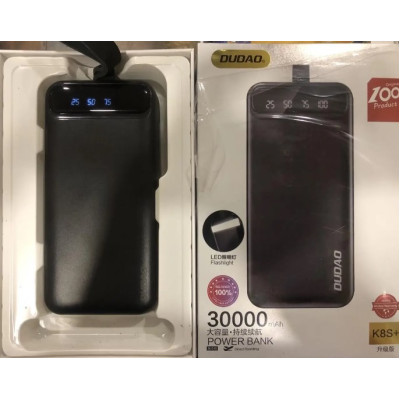 Универсальная мобильная батарея Повербанк Dudao K8s+ 30000mAh Черный