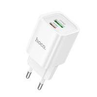 Мережевий зарядний пристрій Hoco C149A Charm PD30W+QC3.0 (30W) White, Білий