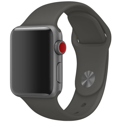 Ремінець Apple Watch 42мм Силікон Вугільно-сірий