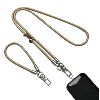 Шнурок для смартфона (набір) 120+35 cm Золотий
