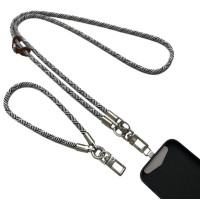 Шнурок для смартфона (набор) 120+35 cm Черно/белый узор