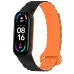 Ремешок Dual-color Magnetic Mi Band 3/4/5/6/7 Черный/Оранжевый
