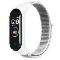 Ремешок Нейлон Mi Band 3/4/5/6/7 Белый
