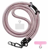 Шнурок для смартфона 120 cm (10мм) Рожево-золотий