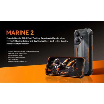 Смартфон Blackview OSCAL Marine 2 8/256 GB Black, Чорний