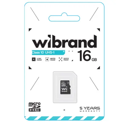 Карта пам'яті Micro SD 16Gb Wibrand Class10