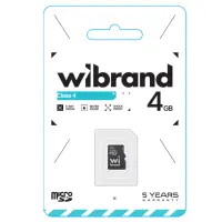 Карта пам'яті Micro SD 4Gb Wibrand Class 4 Карта пам'яті Micro SD 4Gb Wibrand Class 4