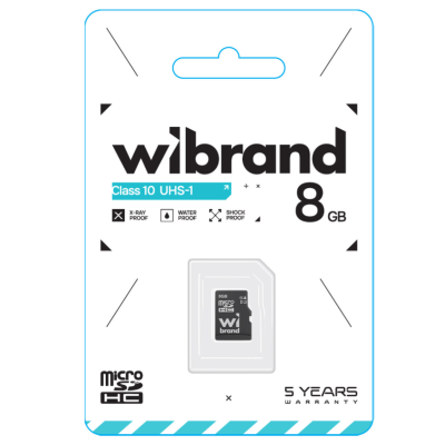 Карта пам'яті Micro SD 8Gb Wibrand Class10