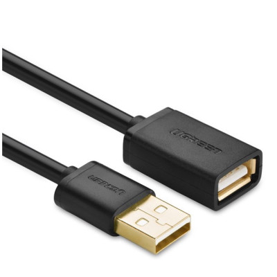 USB удлинитель Ugreen US103USB2.0 Male to Female 1м Черный