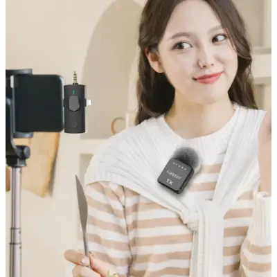 Бездротовий петличний мікрофон Earldom ET-MC12 Чорний