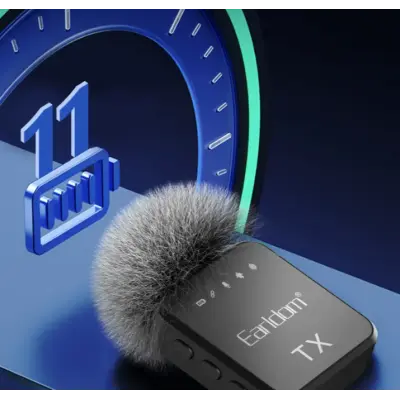 Бездротовий петличний мікрофон Earldom ET-MC12 Чорний