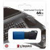 Флеш пам\'ять USB 64Gb Kingston DT Exodia M USB 3.2 Чорно-блакитний