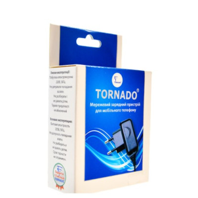 Мережевий зарядний пристрій Tornado Samsung D880 / G600 Black, Чорний