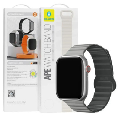 Ремінець Apple Watch 42/44/45/49мм BlueO Magnetic Сірий