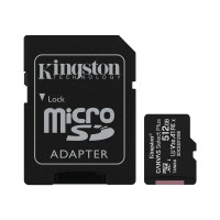 Карта пам\'яті Micro SD 512Gb Kingston Canvas (UHS-1) (R-100Mb/s) + Адаптер (перехідник)