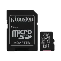 Карта пам\'яті Micro SD 512Gb Kingston Canvas (UHS-1) (R-100Mb/s) + Адаптер (перехідник) Карта пам\'яті Micro SD 512Gb Kingston Canvas (UHS-1) (R-100Mb/s) + Адаптер (перехідник)