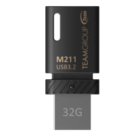 Флеш пам'ять USB 32Gb Team M211 USB 3.2+OTG type-C  Black, Чорний