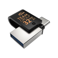 Флеш пам'ять USB 32Gb Team M181 USB 3.1+OTG type-C Black, Чорний