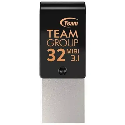 Флеш память USB 32Gb Team M181 USB 3.1+OTG type-C  Black, Черный