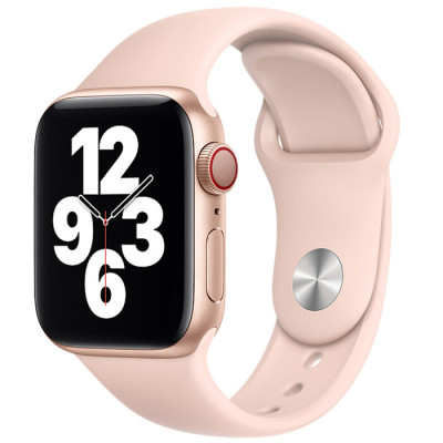 Ремінець Apple Watch 38мм Силікон Рожевий Пісок