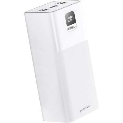 Универсальная мобильная батарея Повербанк Proove Giant 40000mAh 100W Белый