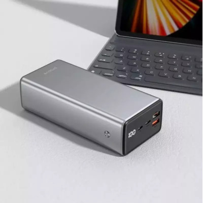 Універсальна мобільна батарея Повербанк Proove Metalskin 30000mAh 65W Сірий