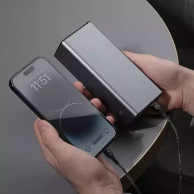 Універсальна мобільна батарея Повербанк Proove Metalskin 30000mAh 65W Сірий