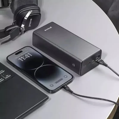 Универсальная мобильная батарея Повербанк Proove Metalskin 30000mAh 65W Серый