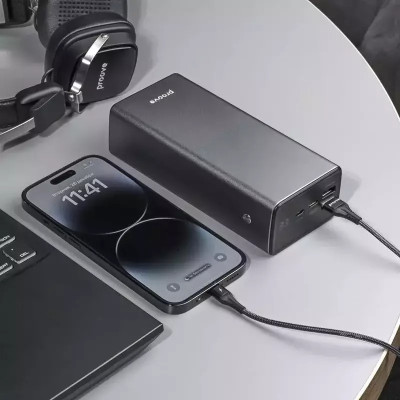 Універсальна мобільна батарея Повербанк Proove Metalskin 30000mAh 65W Сірий