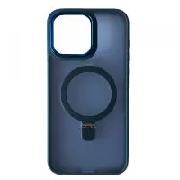 Чехол накладка Matte Ring MagSafe iPhone 11 Pro Темно-синяя