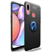 Чехол накладка Color Ring Samsung A107 (A10s) Черная/Синяя