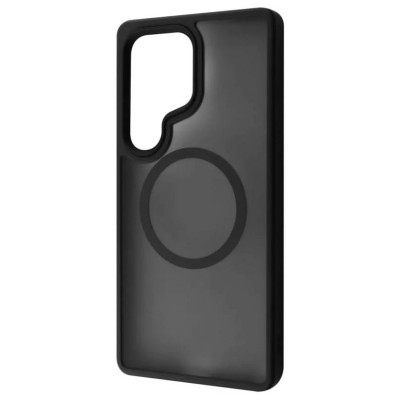 Чехол накладка Metal Buttons with MagSafe Samsung S938 (S25 Ultra)  Черная