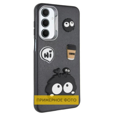 Чехол накладка Leather Toys Xiaomi Redmi Note 13 4G Monster Черная