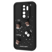 Накладка Pretty Things Xiaomi Redmi Note 8 Pro Черная/ Кофе