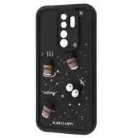 Накладка Pretty Things Xiaomi Redmi Note 8 Pro Чорна/ Кава