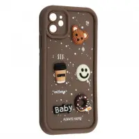 Чехол накладка Pretty Things iPhone 11 Коричневая