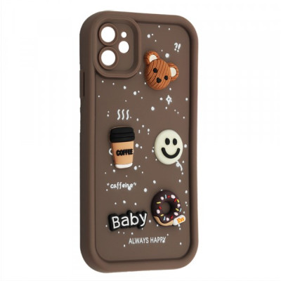 Чехол накладка Pretty Things iPhone 11 Коричневая