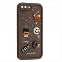 Чехол накладка Pretty Things iPhone 7+ Коричневая Чехол накладка Pretty Things iPhone 7+ Коричневая