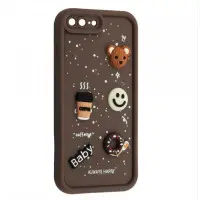 Чехол накладка Pretty Things iPhone 7+ Коричневая