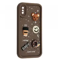 Чохол накладка Pretty Things iPhone X Коричнева