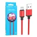 Кабель дата Borofone BX87 MicroUSB 1м Червоний